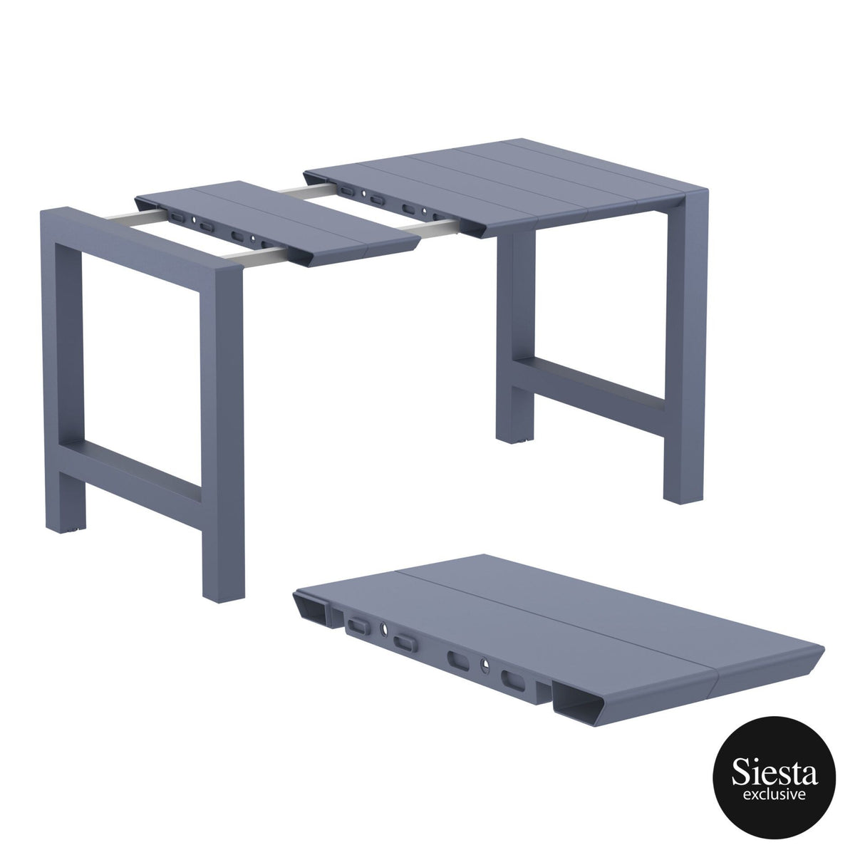 FL 5 Piece Vegas Hospitality Outdoor Extendable Bar Table with Ares Barstools