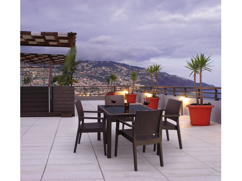 FL Bali Tahiti Hospitality Indoor/Shaded Outdoor Dining Table