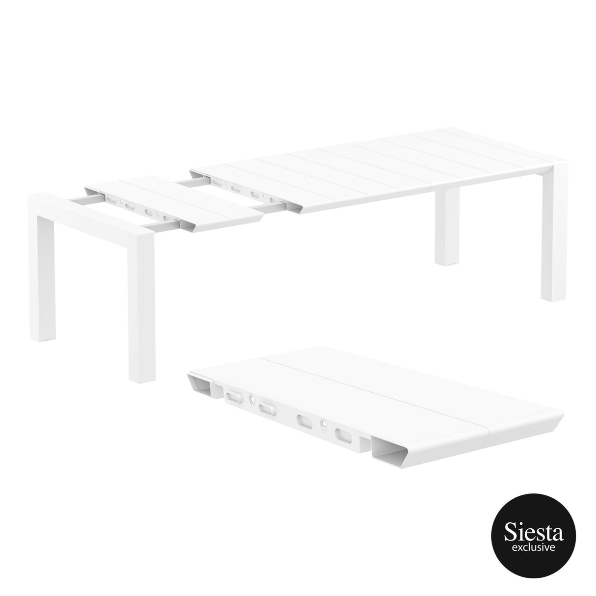 FL 9 Piece Vegas Outdoor Extendable Dining Table Setting with California Armchair