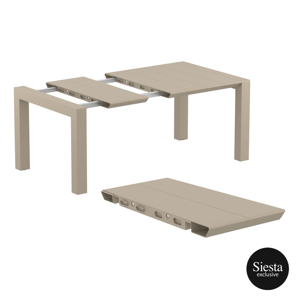 FL 5 Piece Vegas Hospitality Outdoor Extendable Dining Table with Air XL Armchair