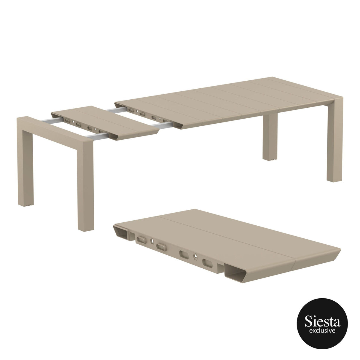 FL 9 Piece Vegas Outdoor Extendable Dining Table Setting with Artemis Armchair