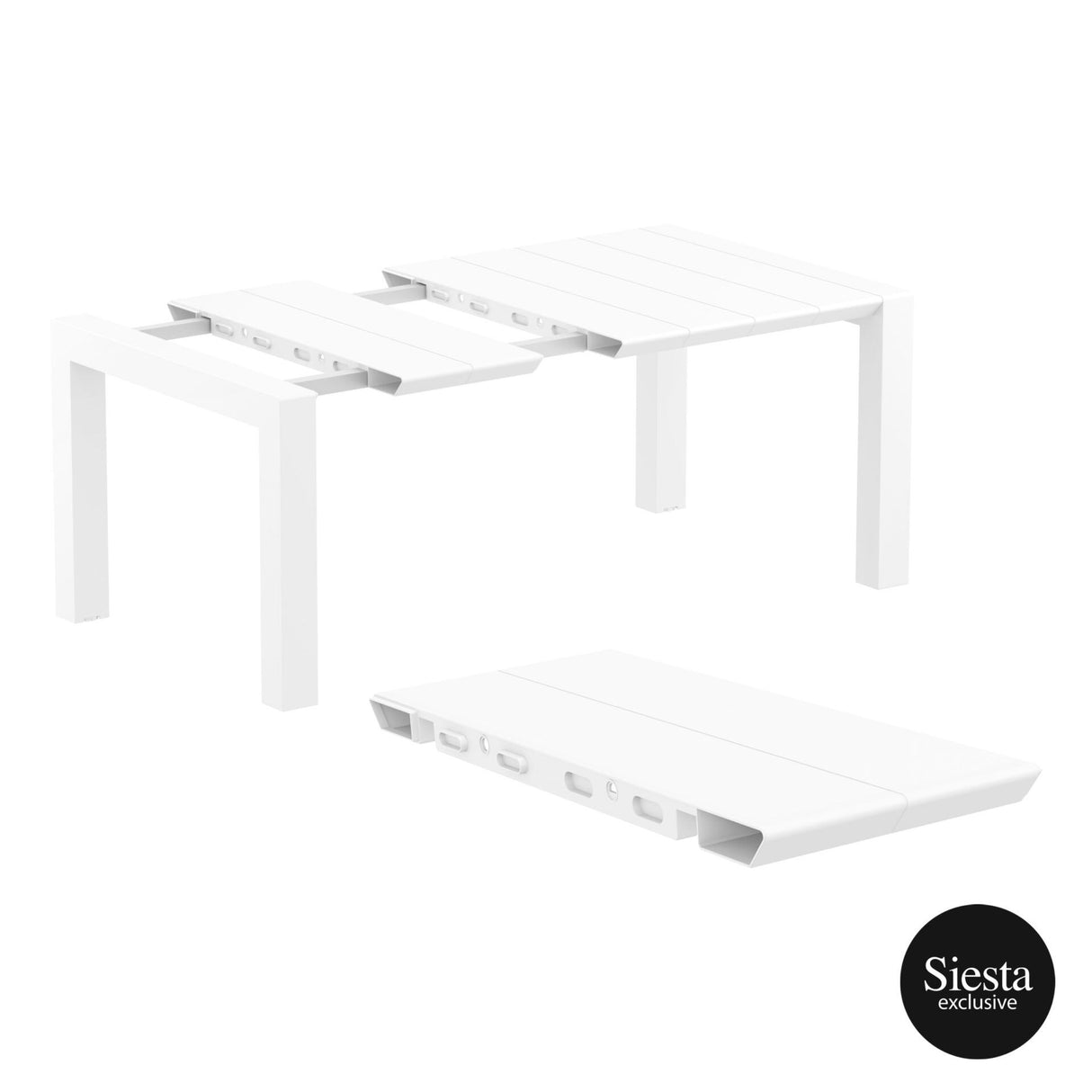 FL 5 Piece Vegas Hospitality Outdoor Extendable Dining Table with Air XL Armchair