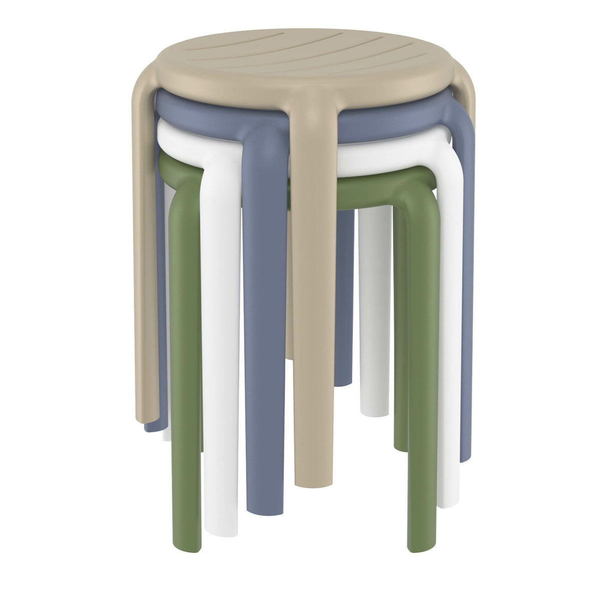 FL Tom Hospitality Outdoor Stackable Dining Stool