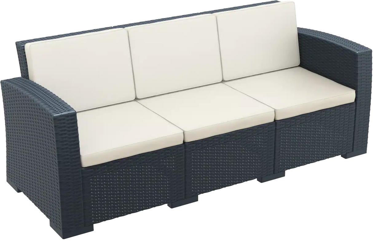 FL Monaco Hospitality Outdoor 3 Seater Lounge with Cushion