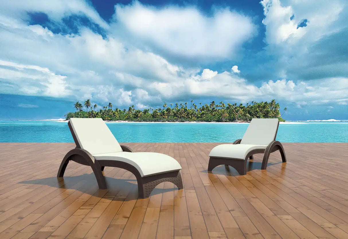 FL Fiji Hospitality Stackable Sunlounger with Cushion