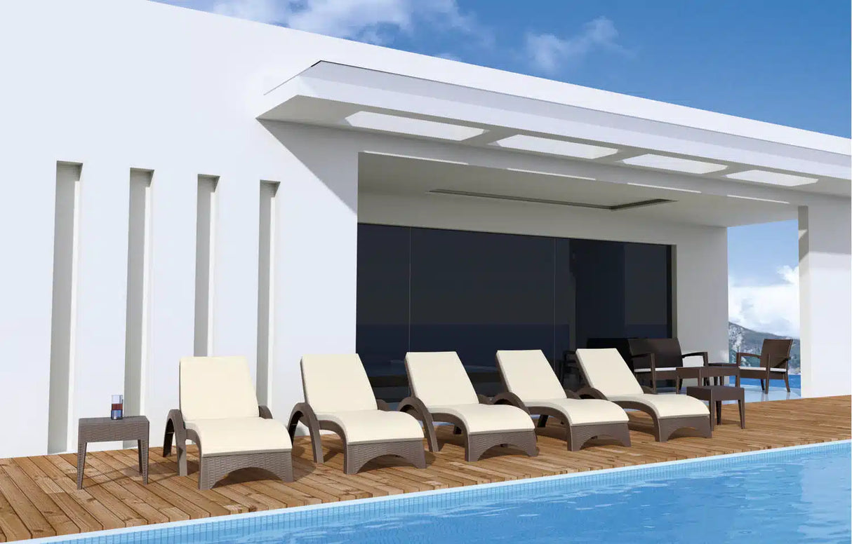 FL Fiji Hospitality Stackable Sunlounger with Cushion