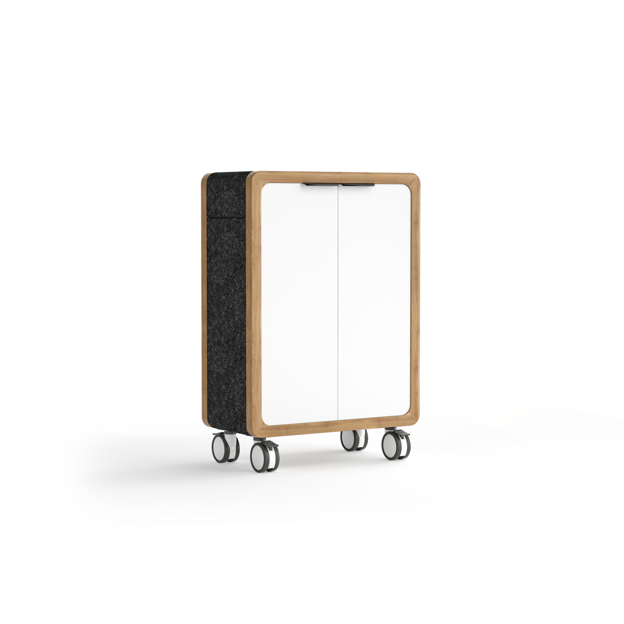 OL Rover 3 Tier Mobile Cupboard with Acoustic Pinnable Board