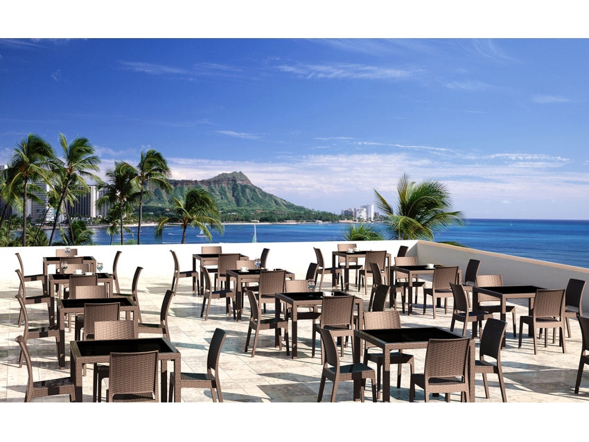 FL Bali Tahiti Hospitality Indoor/Shaded Outdoor Dining Table