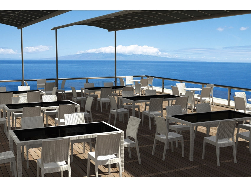 FL Tahiti Hospitality Rectangular Outdoor Dining Table