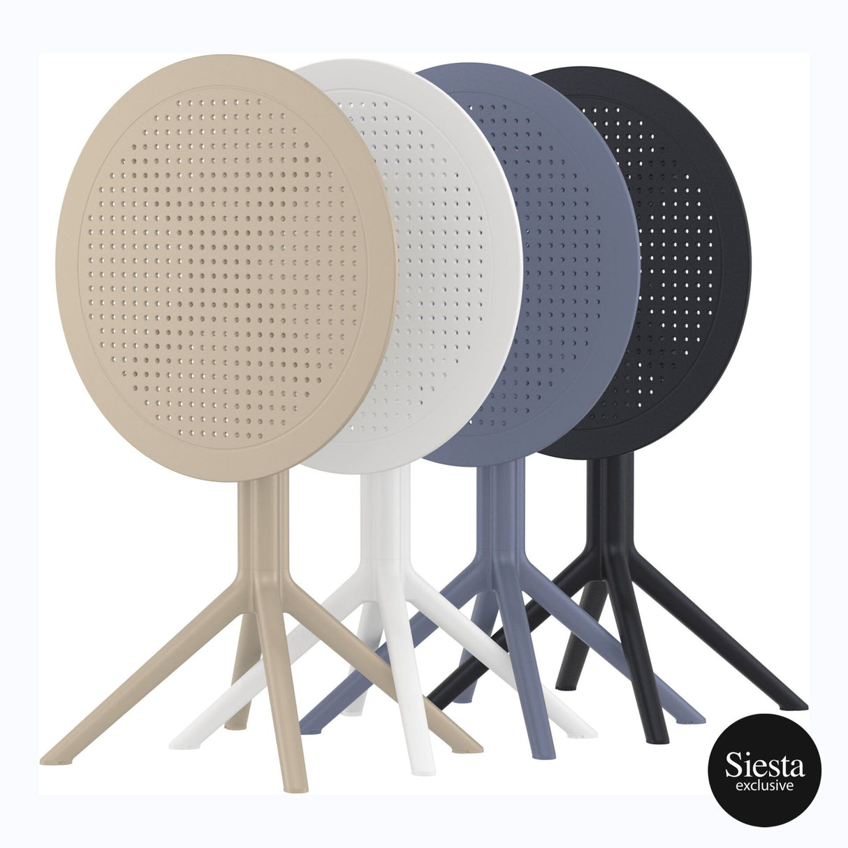 FL Sky Hospitality Outdoor Round Folding Table