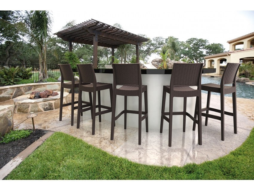FL Jamaica Hospitality Outdoor Stackable Bar Stool