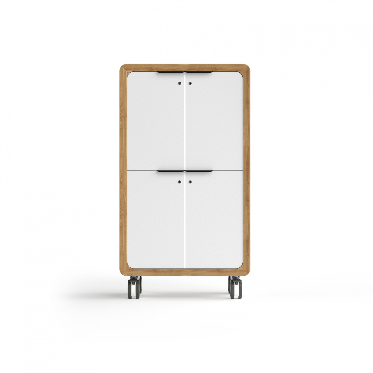 OL Rover 4 Door Mobile Locker with Acoustic Pinnable Board