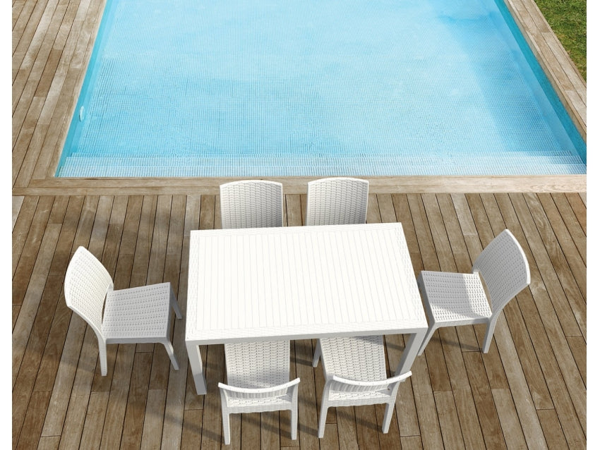 FL 7 Piece Outdoor Dining Table Setting with Florida Chair