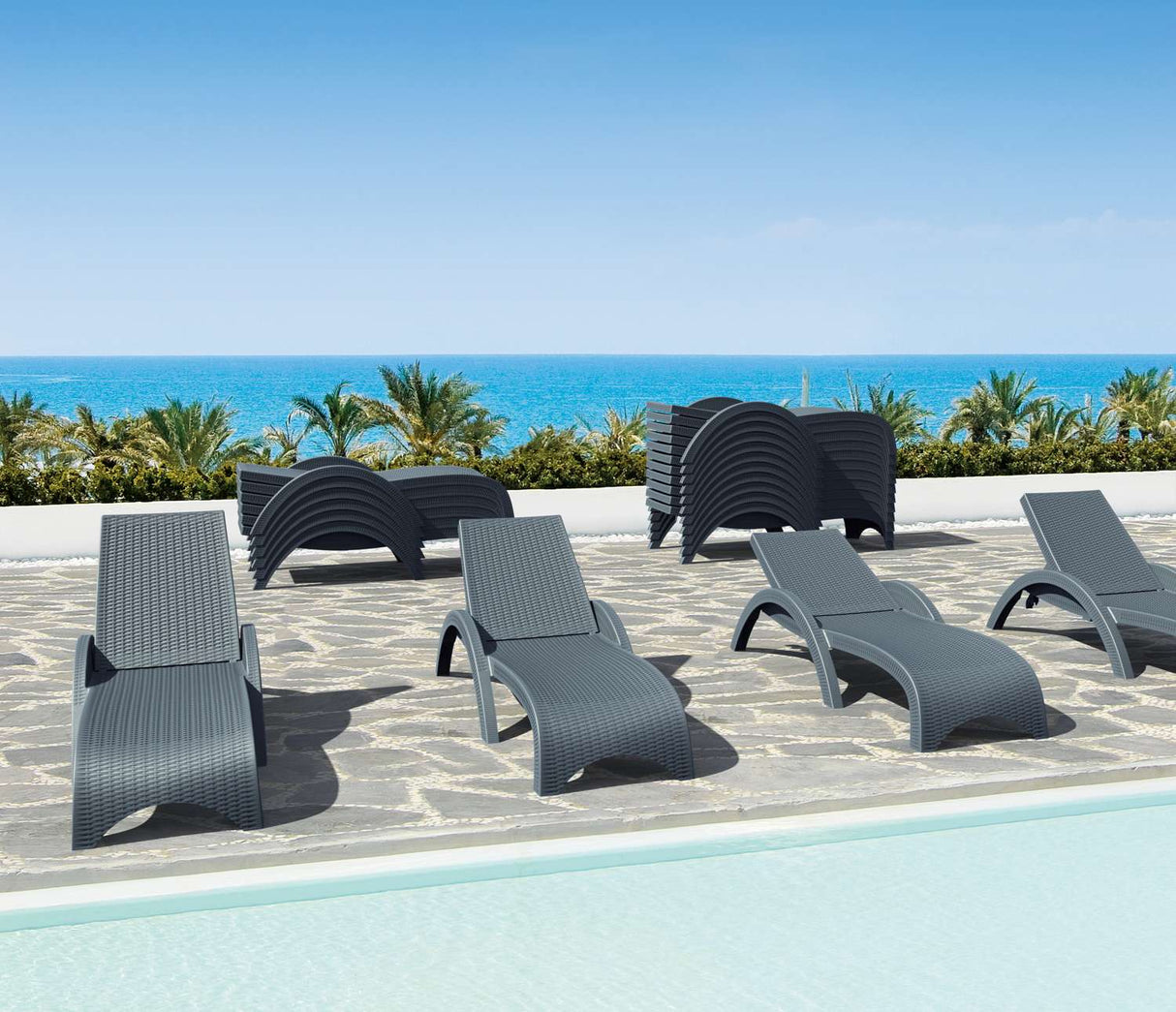 FL Fiji Hospitality Stackable Sunlounger
