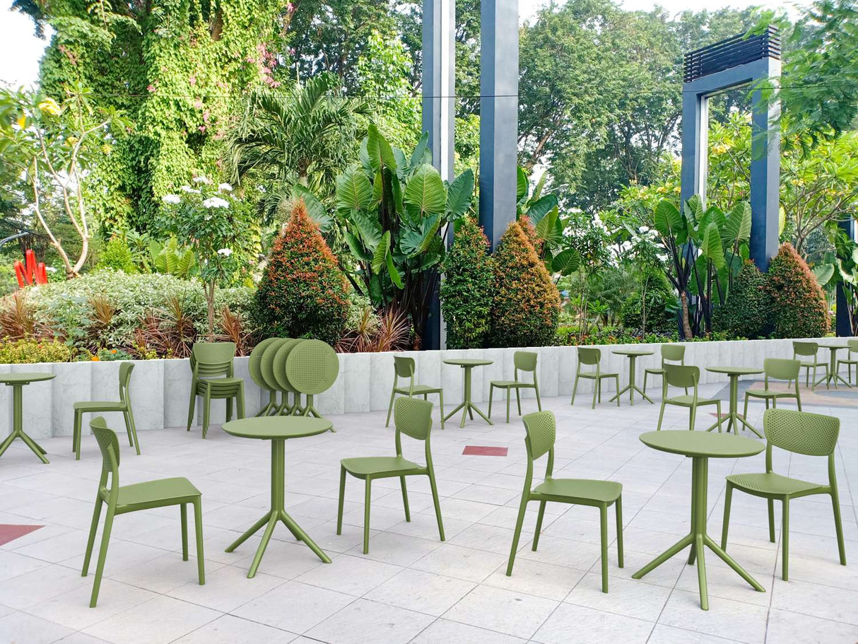 FL Sky Hospitality Outdoor Round Folding Table