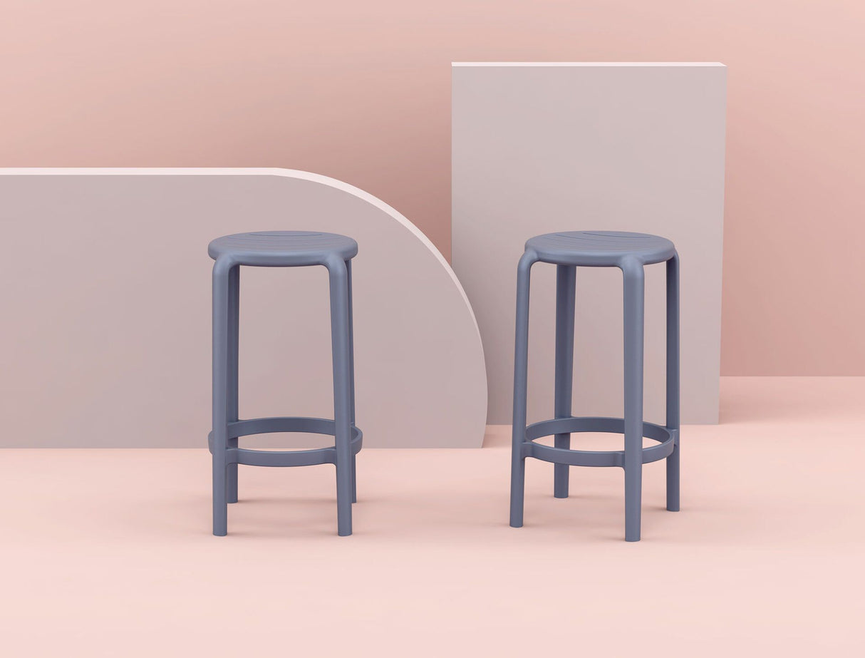 FL Tom Hospitality Outdoor Stackable Dining Stool