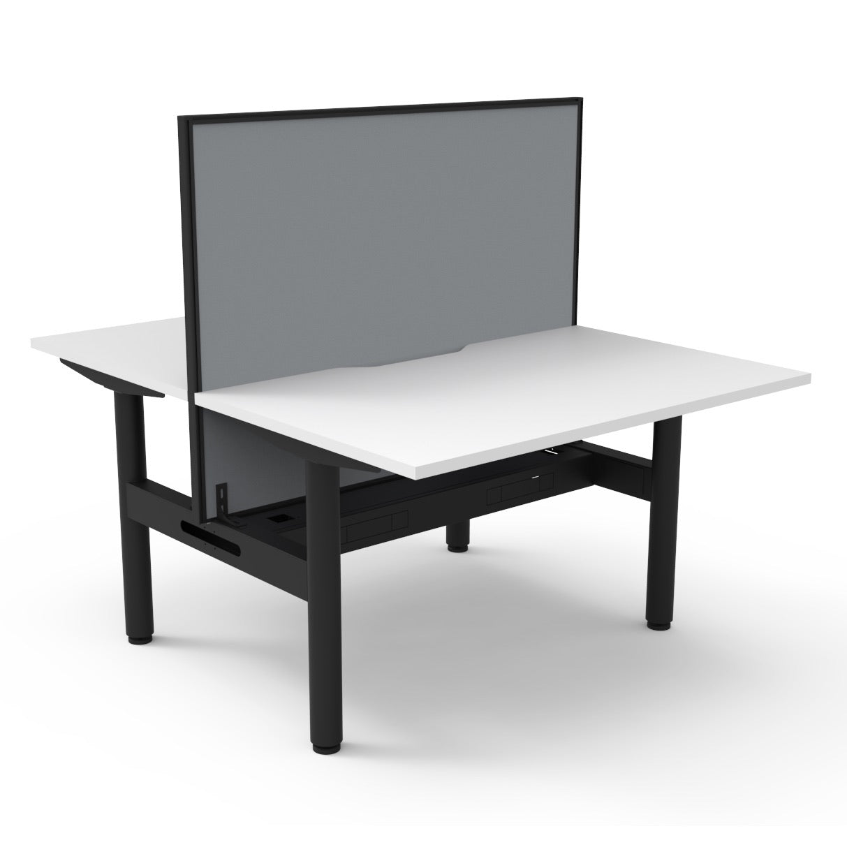 RL Halo Static Back to Back 2 User Workstation with Framed Screen