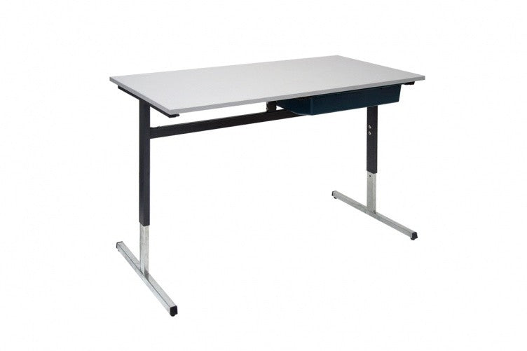DD T-Leg Student Double Desk with Storage Tub