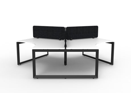 RL Infinity 120 Degree Loop Leg 3 User Workstation with Eco Panel Screen