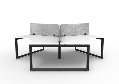 RL Infinity 120 Degree Loop Leg 3 User Workstation with Eco Panel Screen