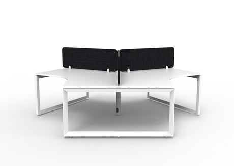 RL Infinity 120 Degree Loop Leg 3 User Workstation with Eco Panel Screen