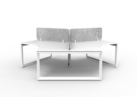 RL Infinity 120 Degree Loop Leg 3 User Workstation with Eco Panel Screen