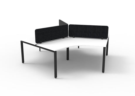 RL Infinity 120 Degree Profile Leg 3 User Workstation with Eco Panel Screen