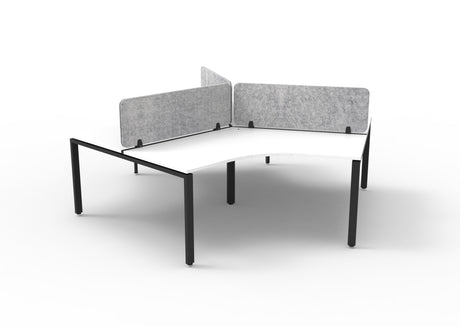 RL Infinity 120 Degree Profile Leg 3 User Workstation with Eco Panel Screen