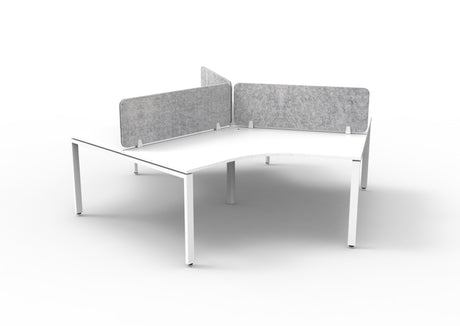 RL Infinity 120 Degree Profile Leg 3 User Workstation with Eco Panel Screen