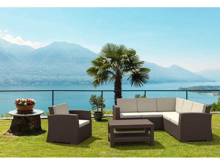 FL Monaco Hospitality Moulded Resin Outdoor Lounge Table
