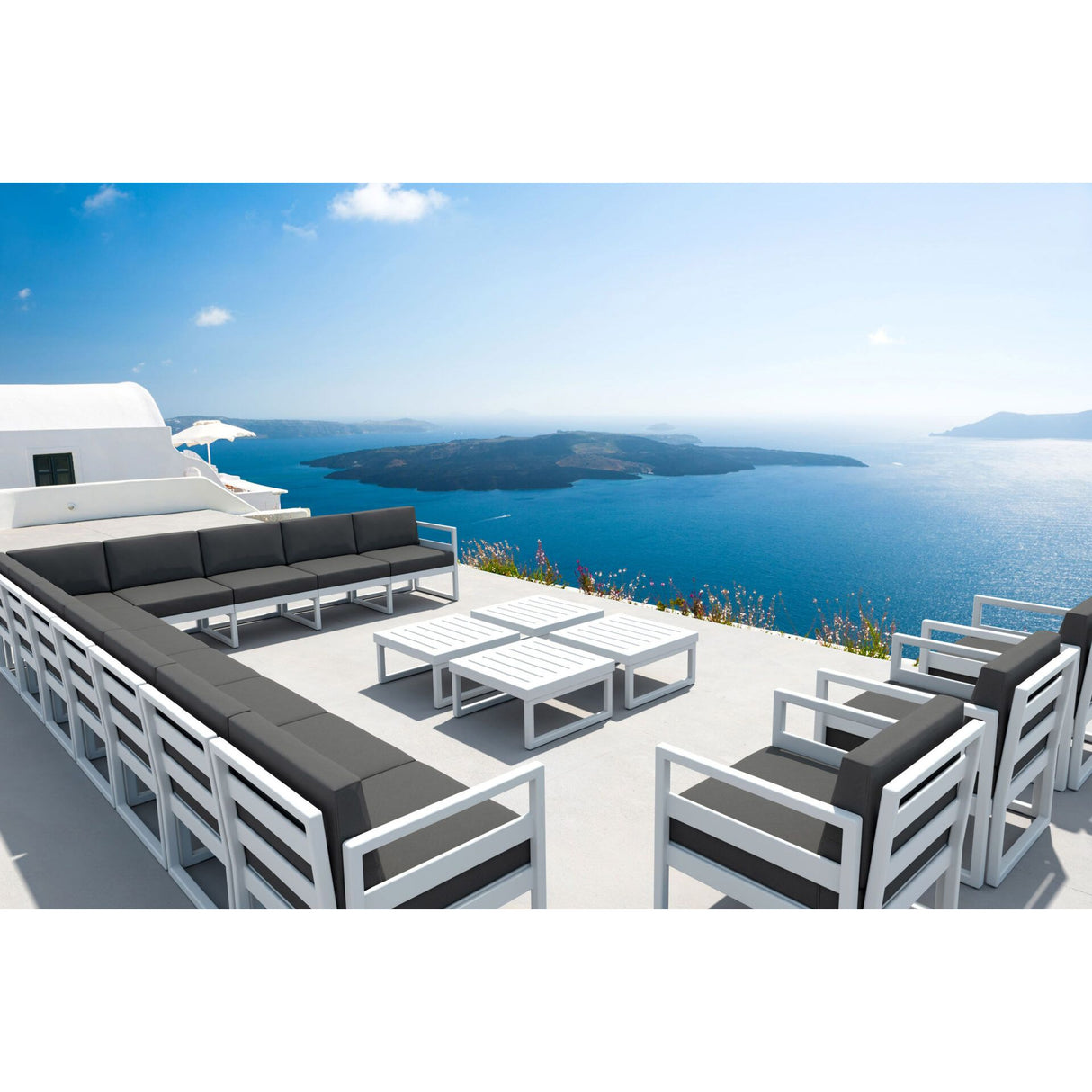 FL Mykonos Hospitality Outdoor Corner Lounge