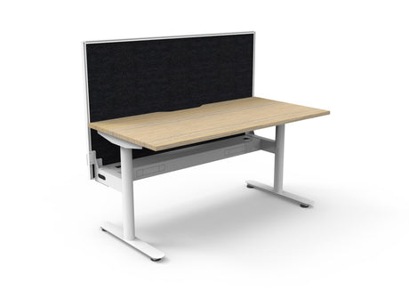RL Halo Static Single Sided Desk with Aluminium Framed Screen