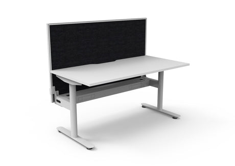 RL Halo Static Single Sided Desk with Aluminium Framed Screen