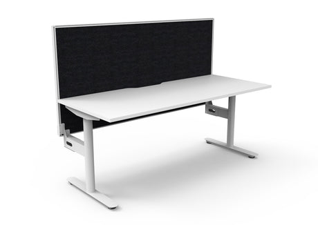 RL Halo Static Single Sided Desk with Aluminium Framed Screen