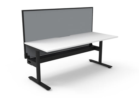 RL Halo Static Single Sided Desk with Aluminium Framed Screen