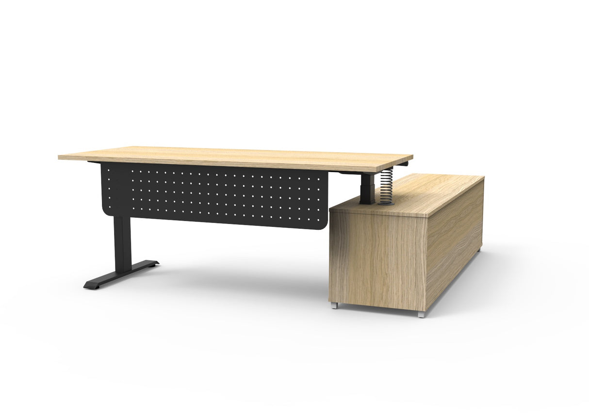 RL Boost Height Adjustable Executive Desk with Return Cabinet