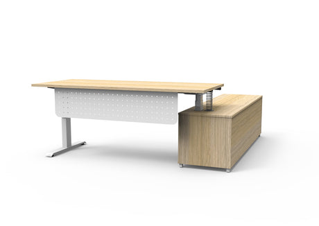 RL Boost Height Adjustable Executive Desk with Return Cabinet