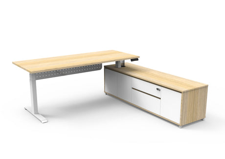 RL Boost Height Adjustable Executive Desk with Return Cabinet