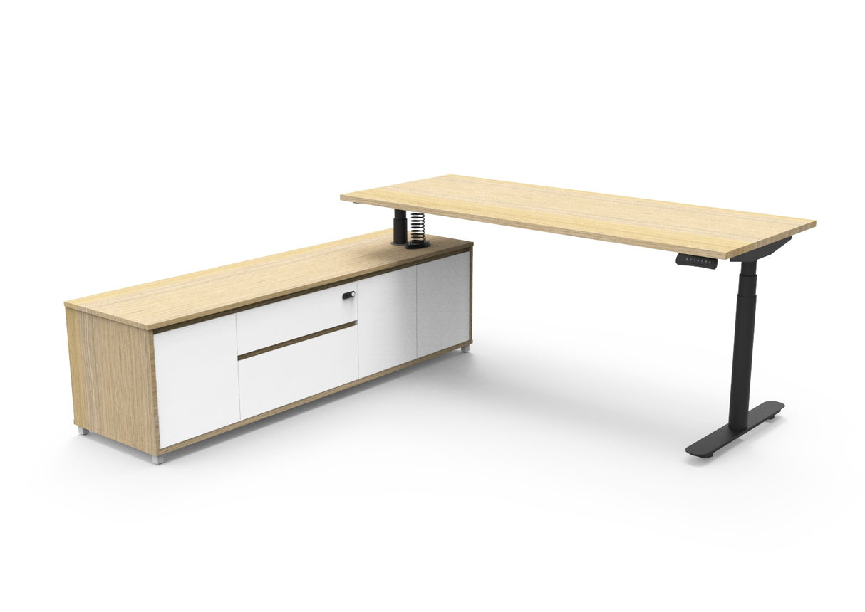 RL Halo Plus Height Adjustable Executive Desk with Return Cabinet
