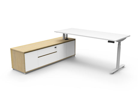 RL Halo Plus Height Adjustable Executive Desk with Return Cabinet