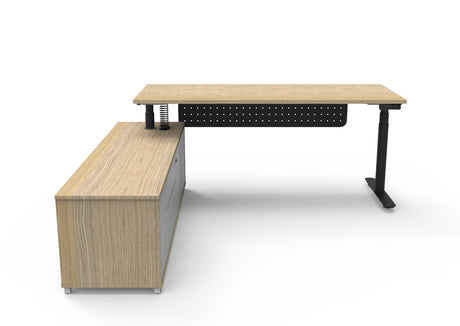 RL Halo Plus Height Adjustable Executive Desk with Return Cabinet