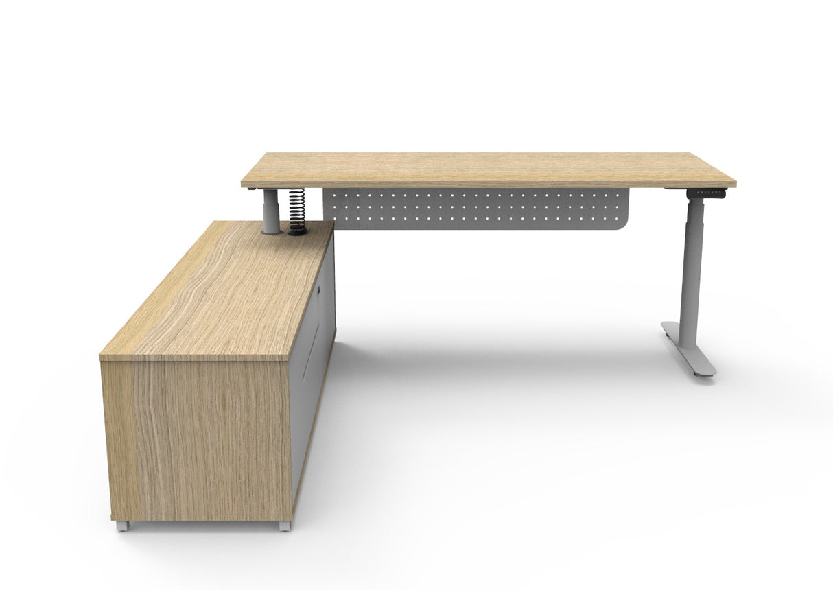 RL Halo Plus Height Adjustable Executive Desk with Return Cabinet