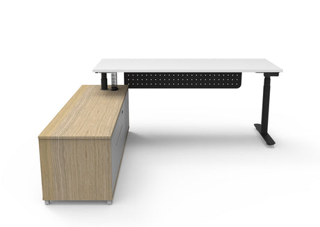 RL Halo Plus Height Adjustable Executive Desk with Return Cabinet