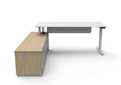 RL Halo Plus Height Adjustable Executive Desk with Return Cabinet