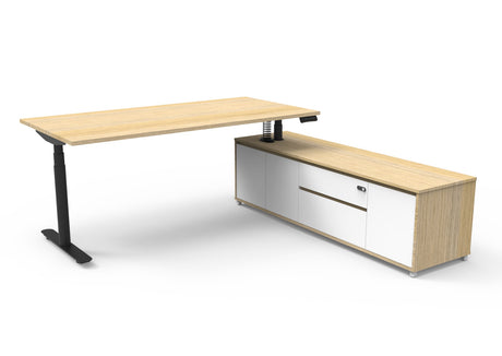 RL Halo Plus Height Adjustable Executive Desk with Return Cabinet