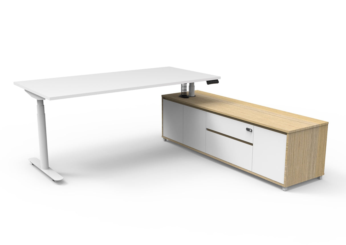 RL Halo Plus Height Adjustable Executive Desk with Return Cabinet