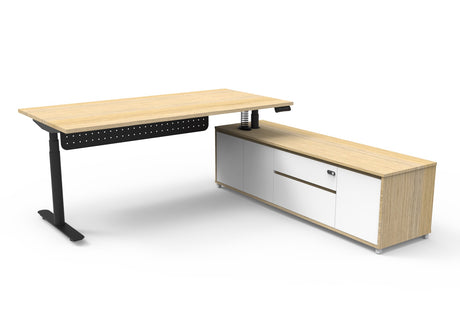 RL Halo Plus Height Adjustable Executive Desk with Return Cabinet