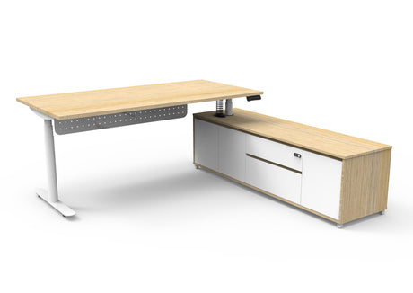 RL Halo Plus Height Adjustable Executive Desk with Return Cabinet