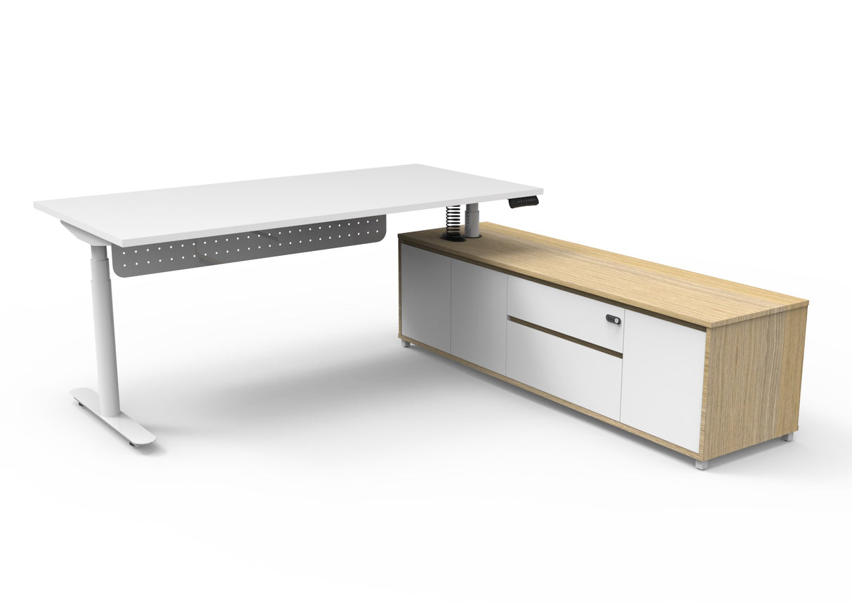 RL Halo Plus Height Adjustable Executive Desk with Return Cabinet