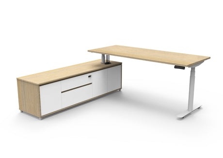 RL Halo Plus Height Adjustable Executive Desk with Return Cabinet